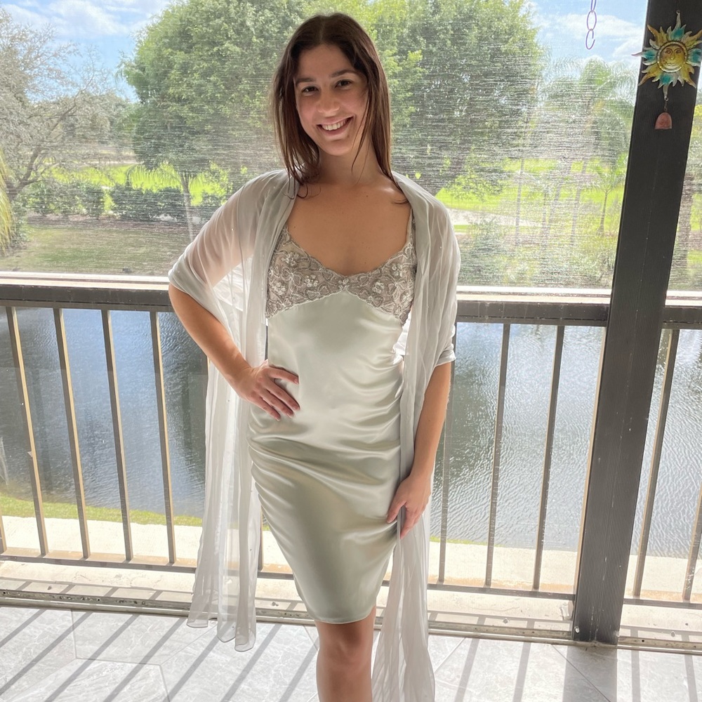 Celeste Couture Gorgeous Dress Norman LeNain Shawl